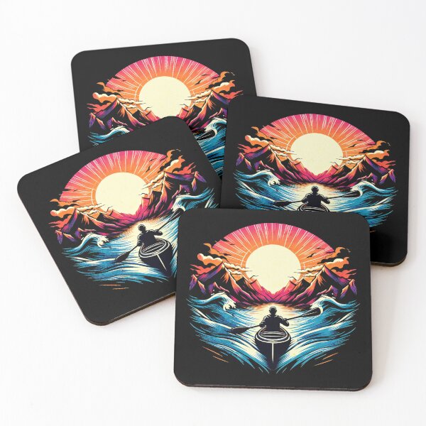 Item preview, Retro Sunset Kayaking Design designed and sold by RedDesignSyc.