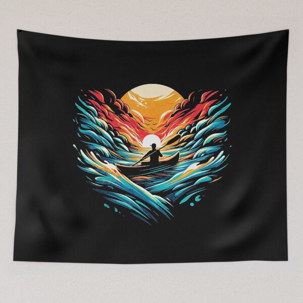 Item preview, Retro Kayaking Vintage Design designed and sold by RedDesignSyc.