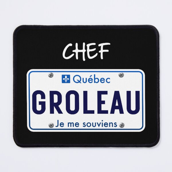 Item preview, Chef Groleau Quebec Funny RBO Nostalgie designed and sold by Quebec-Shop.