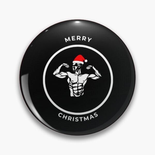 Item preview, ( Merry Christmas ) Logo Muscular Man with Santa hat designed and sold by AkademiaNawyku.