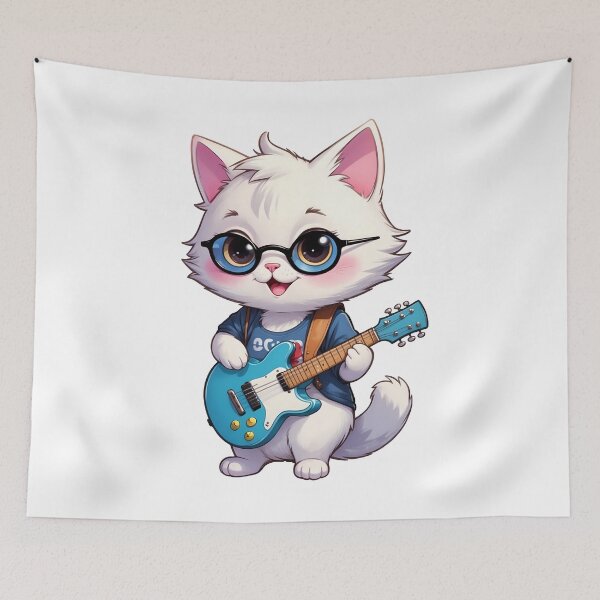 Item preview, World cat day playing the guitar designed and sold by wplamkung.