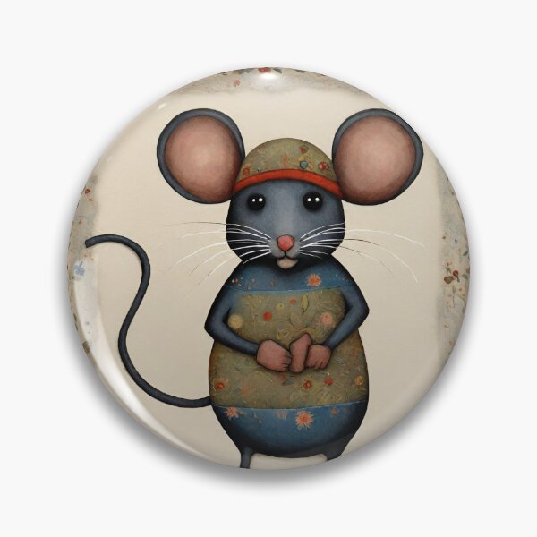 Item preview, Folk Art Mouse designed and sold by LittleGoblinPrs.