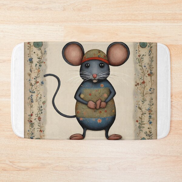 Item preview, Folk Art Mouse designed and sold by LittleGoblinPrs.