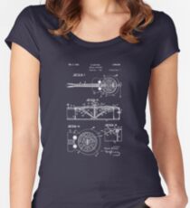 Resonator/Dobro Guitar Patent Drawing Women's Fitted Scoop T-Shirt