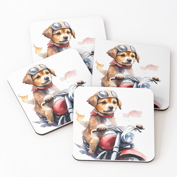 Item preview, CUTE DOG riding a motocycle designed and sold by 123JUST4U.