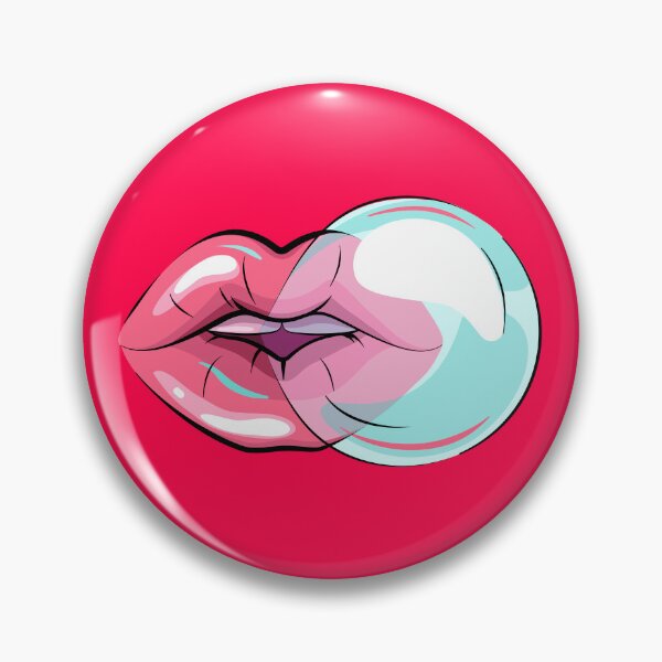 Item preview, Woman lips with bubble gum designed and sold by LionessLove.