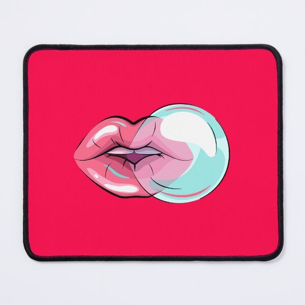 Item preview, Woman lips with bubble gum designed and sold by LionessLove.