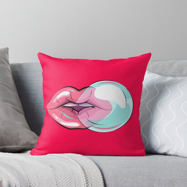 Item preview, Woman lips with bubble gum designed and sold by LionessLove.