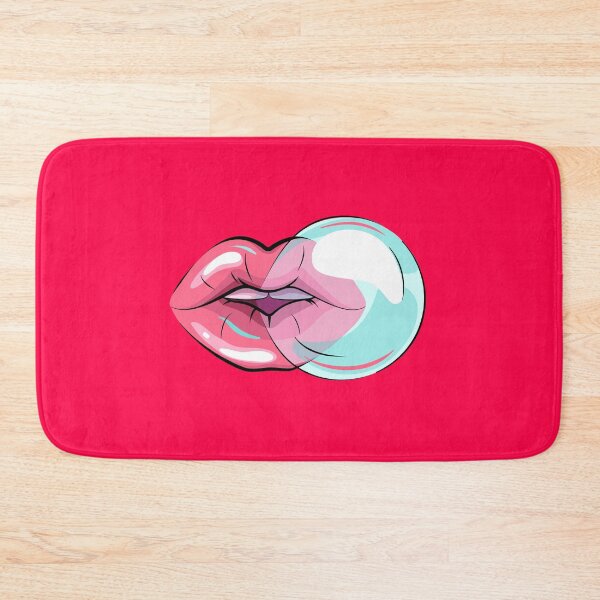 Item preview, Woman lips with bubble gum designed and sold by LionessLove.
