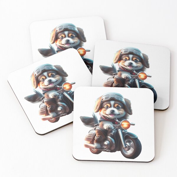 Item preview, CUTE DOG riding a motocycle designed and sold by 123JUST4U.