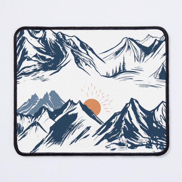 Item preview, Blue mountains, simple lines designed and sold by SmallBean96.