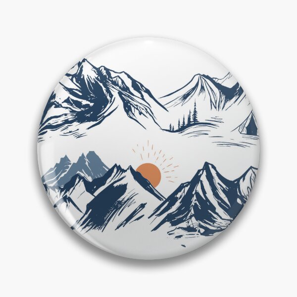 Item preview, Blue mountains, simple lines designed and sold by SmallBean96.