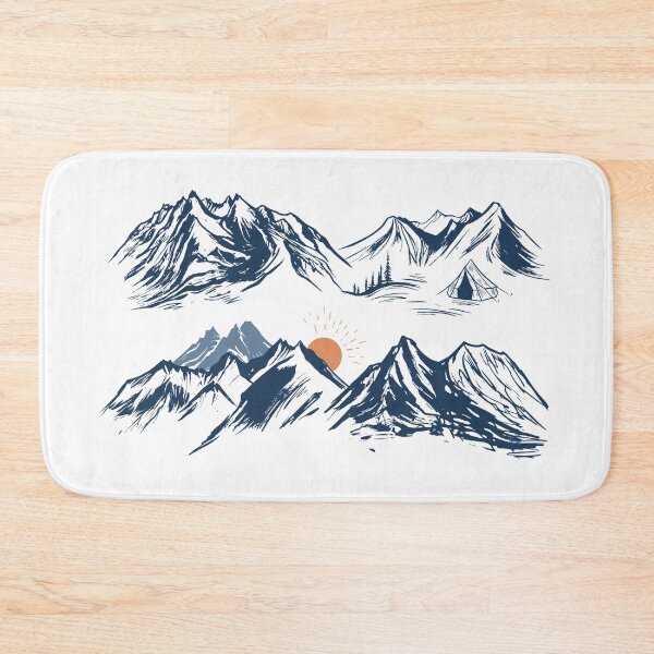 Item preview, Blue mountains, simple lines designed and sold by SmallBean96.