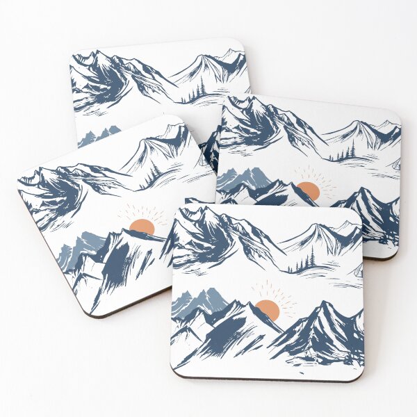 Item preview, Blue mountains, simple lines designed and sold by SmallBean96.