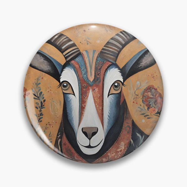 Item preview, Folk Art Goat designed and sold by LittleGoblinPrs.
