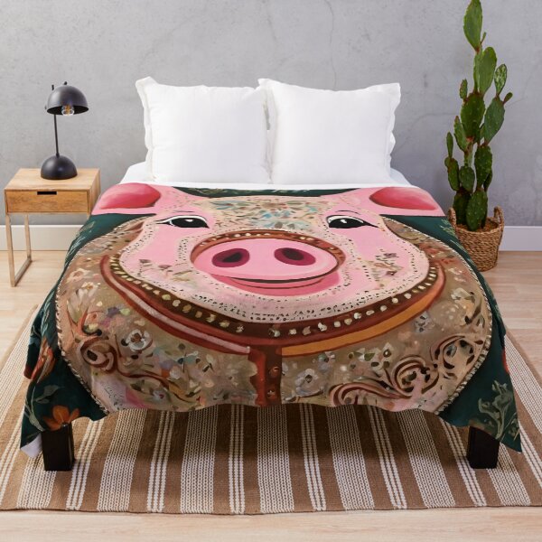 Item preview, Folk Art Piggy designed and sold by LittleGoblinPrs.