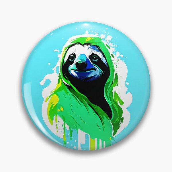 Item preview, Sloth Graffiti Painted Illustration - Are we there already? designed and sold by BubblyDelight.