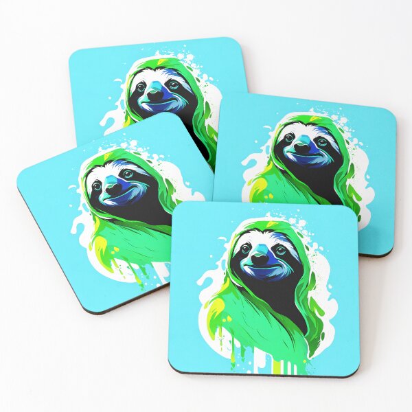 Item preview, Sloth Graffiti Painted Illustration - Are we there already? designed and sold by BubblyDelight.