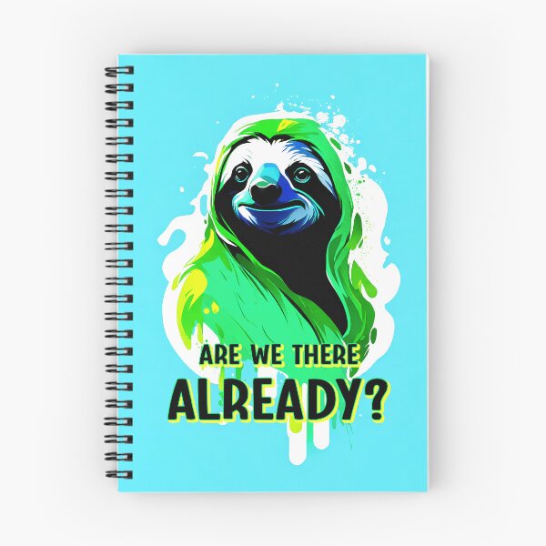 Item preview, Sloth Graffiti Painted Illustration - Are we there already? designed and sold by BubblyDelight.