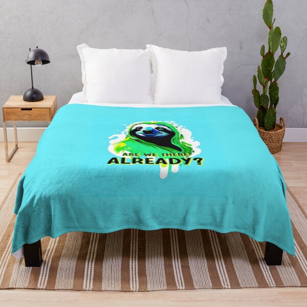 Item preview, Sloth Graffiti Painted Illustration - Are we there already? designed and sold by BubblyDelight.