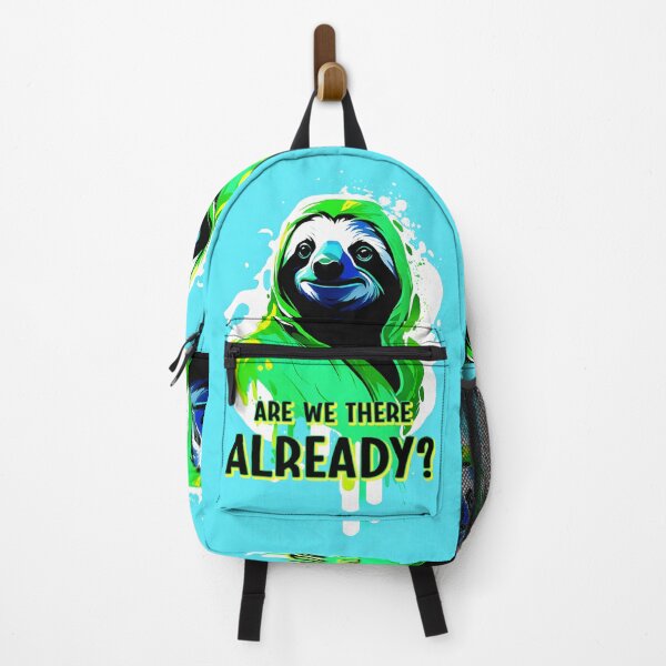 Item preview, Sloth Graffiti Painted Illustration - Are we there already? designed and sold by BubblyDelight.