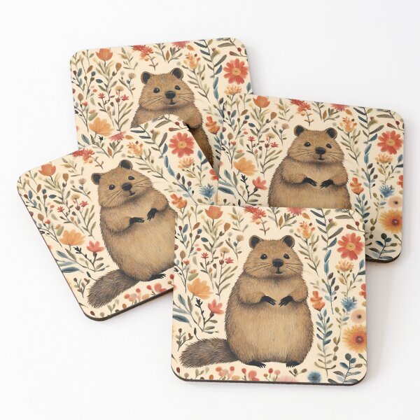 Item preview, Folk Art Quokka designed and sold by LittleGoblinPrs.