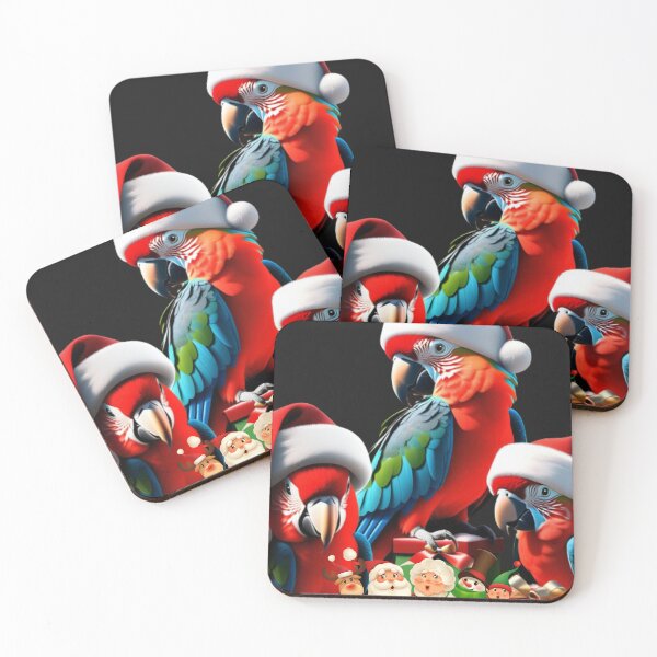 Item preview, Cute Parrots celebrating Christmas designed and sold by OutdoorArtistry.