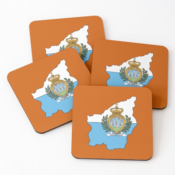 Item preview, San Marino country shape flag designed and sold by Rachael Taylor.