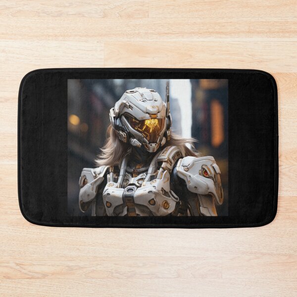Item preview, cyborg gold goggle girl knight digital art armor designed and sold by UILOVE.