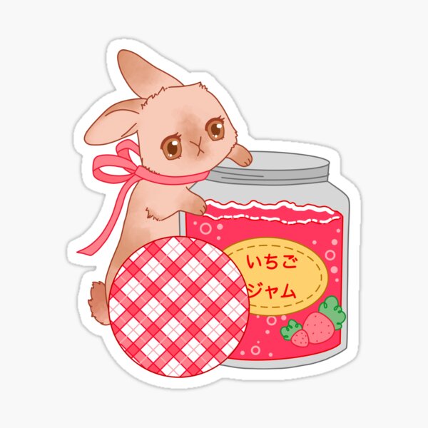 Cute Strawberry Bunny Sticker Sheet | Sticker