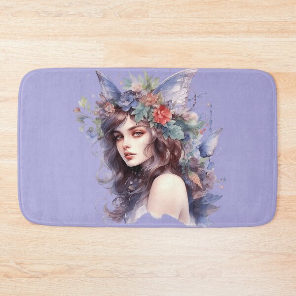Item preview, Fairy With Brown Hair and Flowers designed and sold by FlutterbyFairy.