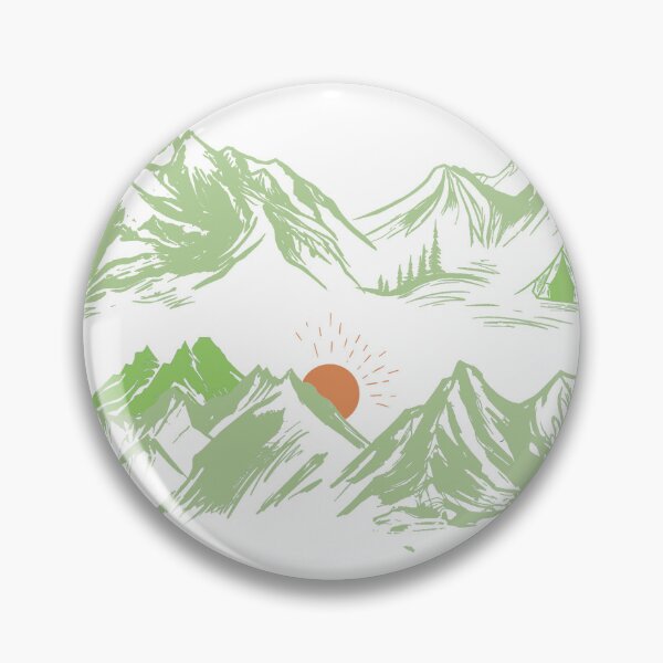 Item preview, Green mountains, simple lines designed and sold by SmallBean96.
