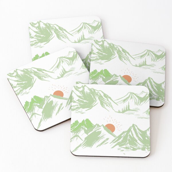 Item preview, Green mountains, simple lines designed and sold by SmallBean96.