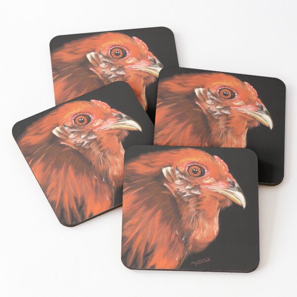 Item preview, Dramatic Chicken Face Profile on Black designed and sold by MastertonArt.
