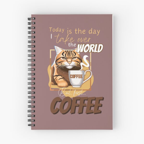 Item preview, Cat Loves Coffee and Global Domination  designed and sold by gyrate.