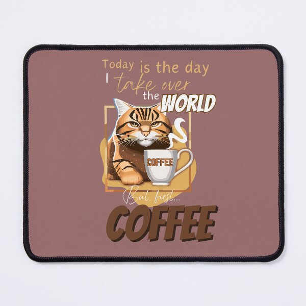 Item preview, Cat Loves Coffee and Global Domination designed and sold by gyrate.