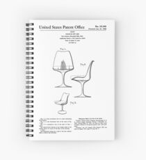 Cuaderno de espiral Diseño de patente de silla de tul Eero Saarinen de mediados de siglo moderno moderno