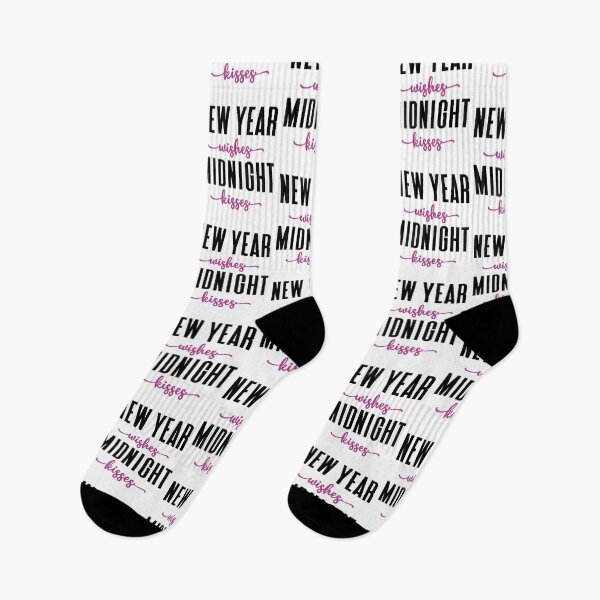 Item preview, New Year Wishes, Midnight Kisses - Romantic Happy New Year 2024 (Black and Pink Design) designed and sold by Spiprinto.