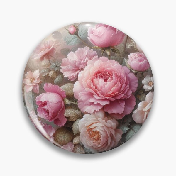 Item preview, Pink peonies and roses with rosegold designed and sold by FurryBliss.