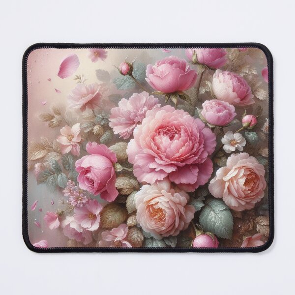Item preview, Pink peonies and roses with rosegold designed and sold by FurryBliss.