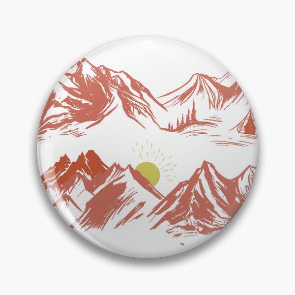 Item preview, Red mountains, simple lines designed and sold by SmallBean96.