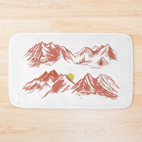 Item preview, Red mountains, simple lines designed and sold by SmallBean96.