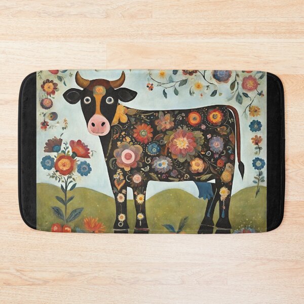 Item preview, Folk Art Cow designed and sold by LittleGoblinPrs.