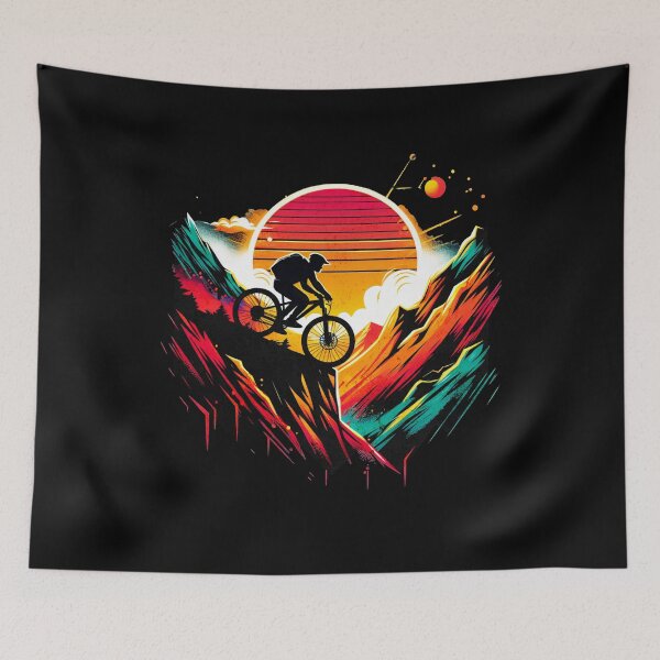 Artikelvorschau, Vintage-Mountainbike-Klippen-Design entworfen und verkauft von RedDesignSyc.
