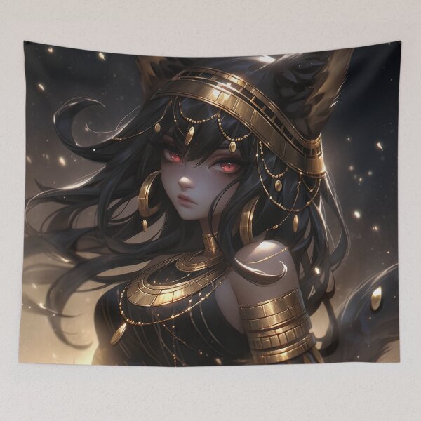 Aperçu de l'œuvre Déesse égyptienne cosmique Anime Girl créée et vendue par bubblegoth.