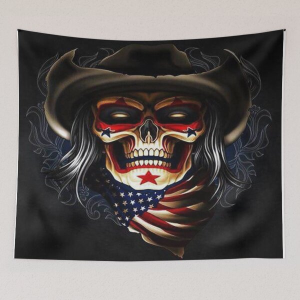 Item preview, Patriotic CowBoy Skull designed and sold by leen12 Art Designs Prints.