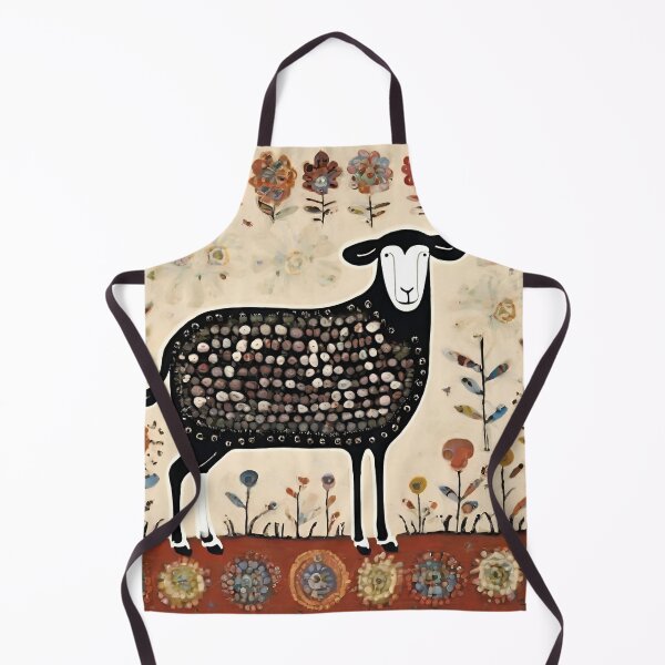 Item preview, Folk Art Sheep designed and sold by LittleGoblinPrs.