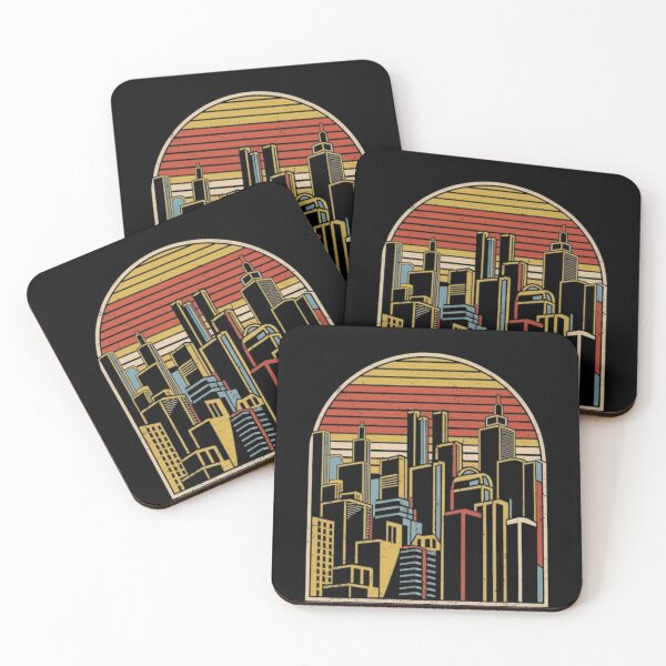 Item preview, Retro Futuristic Cityscape designed and sold by ChromaticBlend.