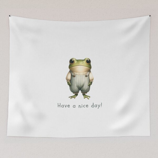 Item preview, Joyful Amphibian: 'Happy Frog' Illustrated Art designed and sold by KNAA.