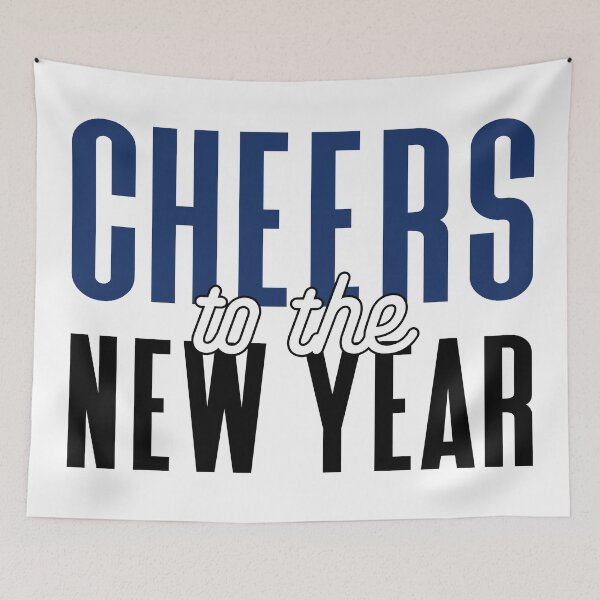 Item preview, Cheers to the New Year - Happy New Year 2024 Celebration (Dark Blue and Black Design) designed and sold by Spiprinto.